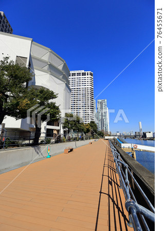 東京品川區城市景觀天王洲島浮橋 東京品川區城市景觀天王洲島浮橋 76455671