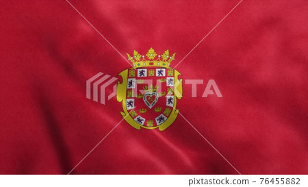 Murcia flag, city of Spain. 3d illustration Murcia flag, city of Spain. 3d illustration 76455882