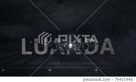 LUANDA city name and airplane taking off from the airport at night. 3d rendering LUANDA city name and airplane taking off from the airport at night. 3d rendering 76455948