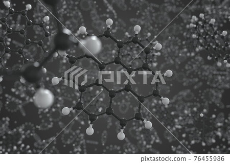 Coronene molecule made with balls, conceptual molecular model. Chemical 3d rendering Coronene molecule made with balls, conceptual molecular model. Chemical 3d rendering 76455986
