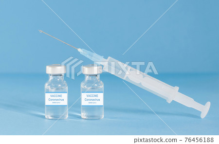 Conceptual photo for worldwide pandemic vaccination, beginning of mass vaccination for coronavirus COVID-19, influenza or flu, world immunization. Selective focus 76456188