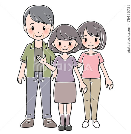 祖父母和女兒 76456735