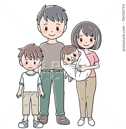 Parents, baby and son 76456754