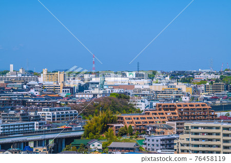 Yokohama cityscape of Japan We look at Tama Plaza Station area where blue sky spreads Yokohama cityscape of Japan We look at Tama Plaza Station area where blue sky spreads 76458119