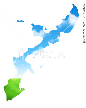 Okinawa, map, vector - Stock Illustration [76458607] - PIXTA