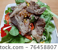 Grilled beef rib salad 76458807