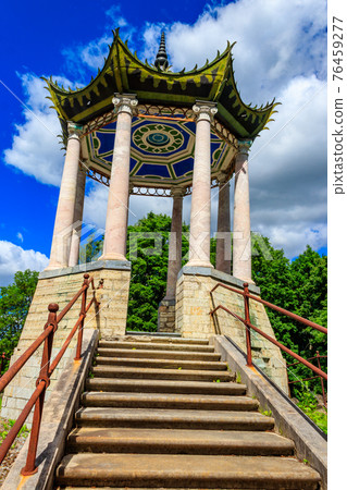 Pavilion in chinese style "Grand Caprice" on the bridge in Alexander park in Pushkin (Tsarskoye Selo), Russia Pavilion in chinese style "Grand Caprice" on the bridge in Alexander park in Pushkin (Tsarskoye Selo), Russia 76459277