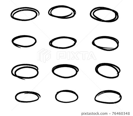 Hand drawn scribble shapes round doodle pen Vector Image