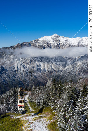 From the Shin-Hotaka Ropeway Nishihotakaguchi Station Observatory, snow-covered winter Northern Alps Kasagatake From the Shin-Hotaka Ropeway Nishihotakaguchi Station Observatory, snow-covered winter Northern Alps Kasagatake 76463243