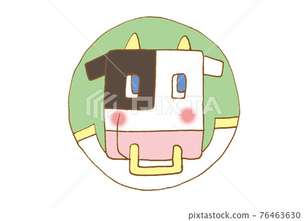 動物牛新年賀卡插圖 動物牛新年賀卡插圖 76463630