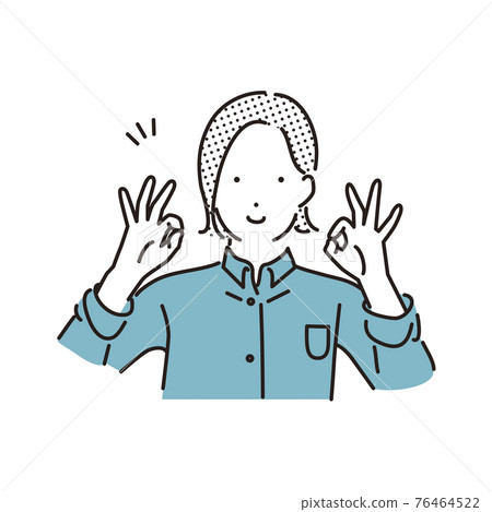 捲起袖子 女生 女孩 76464522