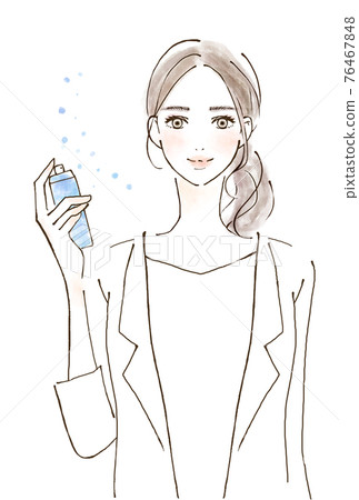 Hydration, UV protection, women doing skin care Hydration, UV protection, women doing skin care 76467848