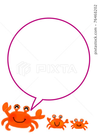 An image illustration of a crab family trying to talk about something. An image illustration of a crab family trying to talk about something. 76468202