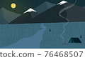 A tent at the foot of the mountain 76468507