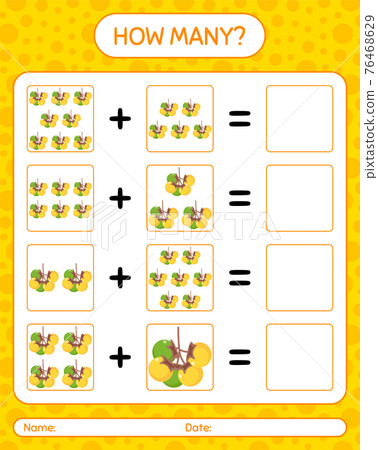 How many counting game with nance. worksheet for preschool kids, kids activity sheet, printable worksheet How many counting game with nance. worksheet for preschool kids, kids activity sheet, printable worksheet 76468629