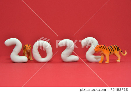2022年紅底賀年卡素材,虎年 2022年紅底賀年卡素材,虎年 76468718