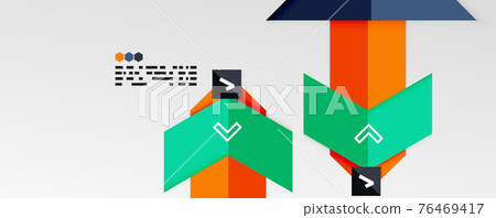 Shiny color triangles and geometric shapes vector abstract background 76469417