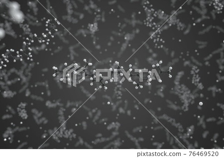 Squalene molecule, ball-and-stick molecular model. Chemical 3d rendering Squalene molecule, ball-and-stick molecular model. Chemical 3d rendering 76469520