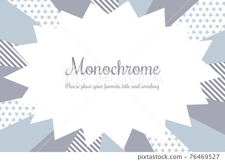 Comic art style monochrome speech bubble material 76469527