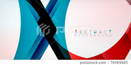 Vector color hexagons geometric abstract background 76469885
