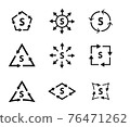 Full service and Recycle icon and symbol, vector 76471262