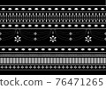 Seamless Black and white Asian Thai pattern vector 76471265