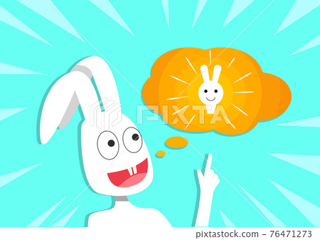 Rabbit get new idea, vector cartoon Rabbit get new idea, vector cartoon 76471273