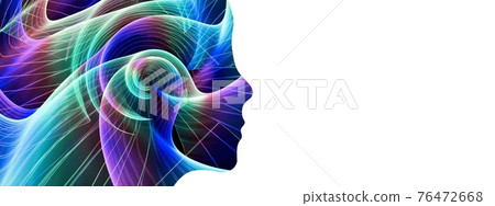 Abstract female face illustration Abstract female face illustration 76472668