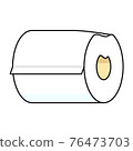 Toilet paper with a crushed core 76473703