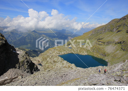 Schottensee, lake near Pizol. Schottensee, lake near Pizol. 76474371