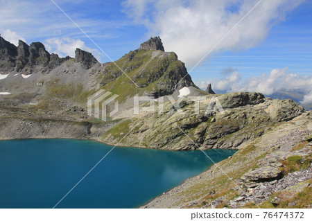 Wildsee and mountains, Pizol. Wildsee and mountains, Pizol. 76474372