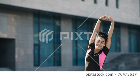 Spring mood, motivation and fitness in city during covid-19 virus 76475617