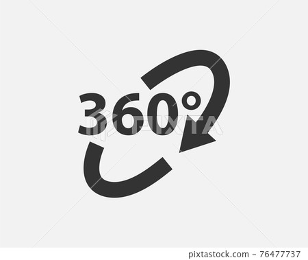 360 degree view vector icon - Stock Illustration [76477737] - PIXTA