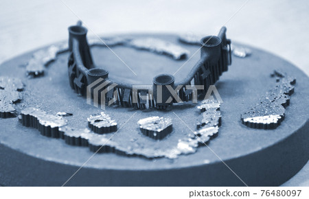 Object printed on a laser sintering machine Object printed on a laser sintering machine 76480097