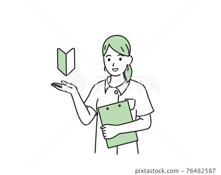 初診信息 醫生護士護士女性插畫素材 76482587