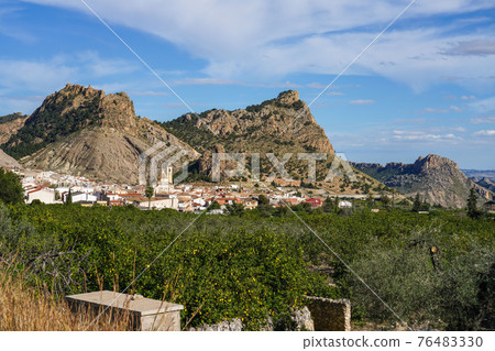 Landscape view of the village Ricote in Valley of Ricote, Murcia Spain 76483330