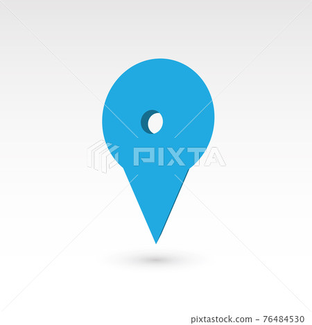 Map pointer - 3D vector object - Stock Illustration [76484530] - PIXTA