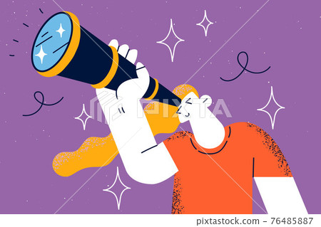 Searching for somebody, research concept 76485887