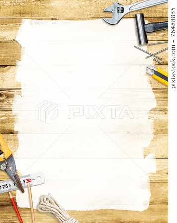 Tool and wood grain background material-There are multiple variations 76488835