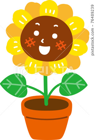 Mini sunflower <with face> 76489239