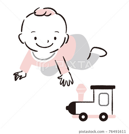 手繪1color寶寶玩火車玩具 76491611