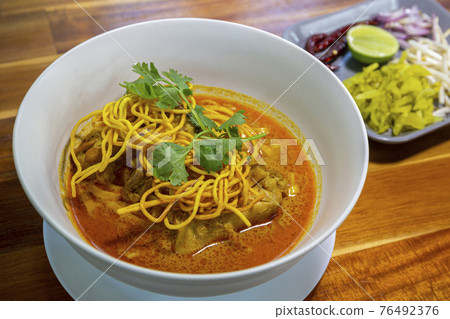 Khao Soi, Northern Thai curry noodle - famous Thai local traditional recipe 76492376
