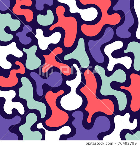 Abstract pattern white, blue, pink, purple color fluid or liquid flowing shapes background Abstract pattern white, blue, pink, purple color fluid or liquid flowing shapes background 76492799