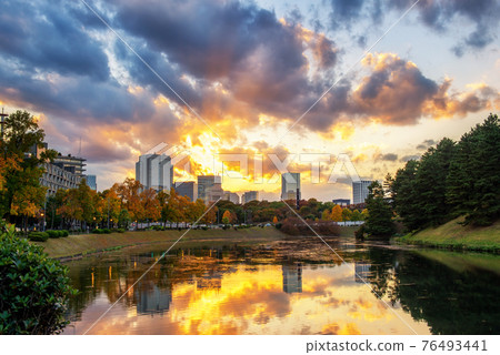 Tokyo near Imperial palace Japan travel background 76493441