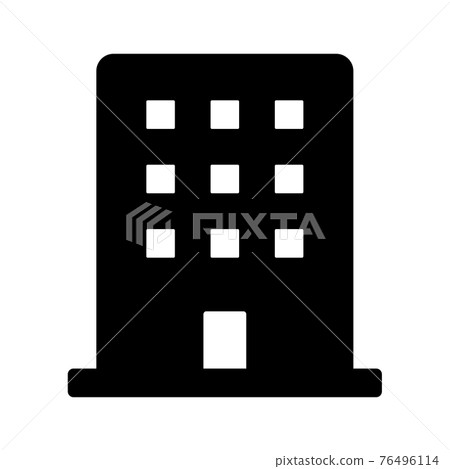 建築公司辦公室圖標（剪影） 76496114