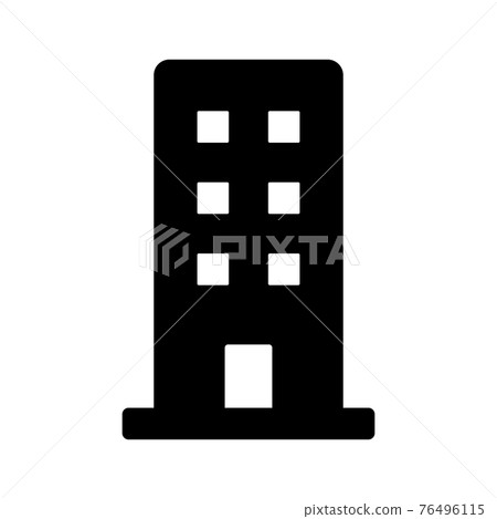建築公司辦公室圖標（剪影） 76496115