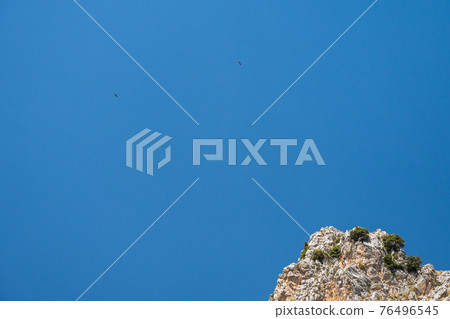 View of Rocca del Crasto near Alcara Li Fusi town in the Nebrodi Park, Sicily View of Rocca del Crasto near Alcara Li Fusi town in the Nebrodi Park, Sicily 76496545