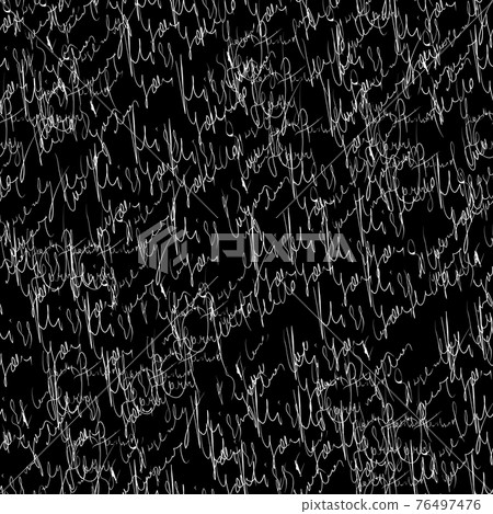 Seamless vector pattern. White text on a black... - Stock Illustration ...