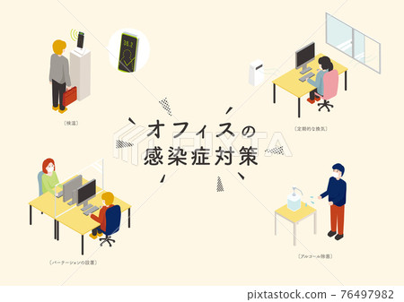 Office infectious disease countermeasure illustration 76497982