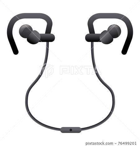 Illustration of the icon of wireless earphones gadget on the white background Illustration of the icon of wireless earphones gadget on the white background 76499201